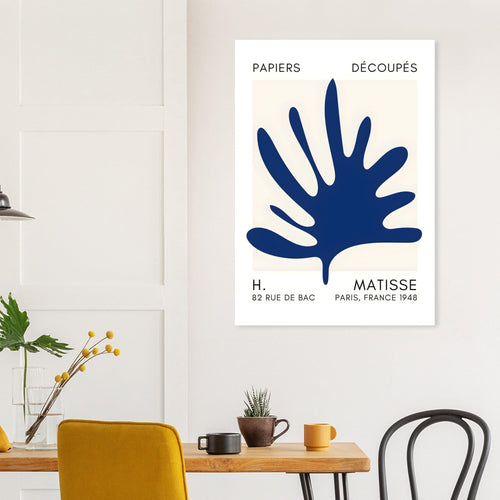 Artfulprints  Matisse – Coral drift navy blue II   poster 70x100 cm - vtwonen shop