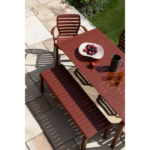 Zuiver Vondel Tuinbank 129,5x45 cm Rood
