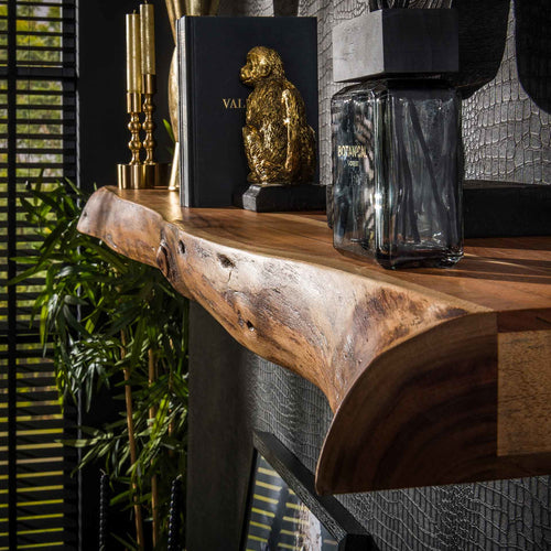 Giga Meubel Wandplank Tree - Naturel Acaciahout - 150x25x8cm