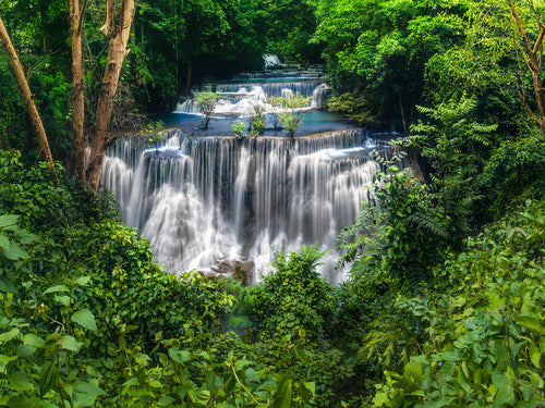 Sanders & Sanders fotobehang waterval groen - 375 x 270 cm - 600518