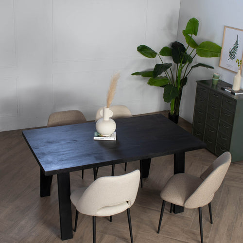 Giga Meubel Eettafel Nathan - Mangohout - 160cm - vtwonen shop
