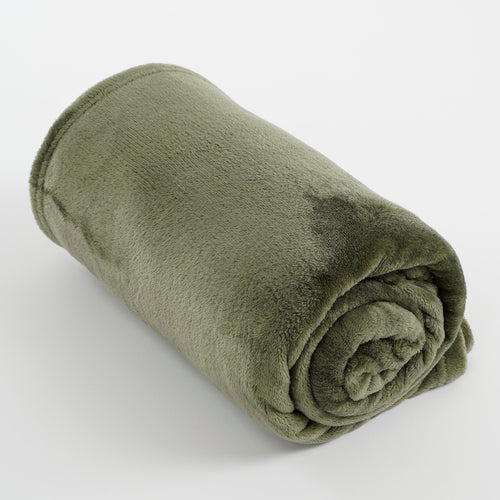 In The Mood Collection Famke Fleece Plaid - L180 x B130 cm - Donkergroen - vtwonen shop