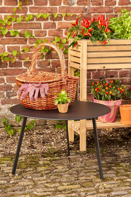 Mica Decorations Seatle Bijzettafel voor Buiten - H38 x Ø58 cm - Metaal - Zwart - vtwonen shop