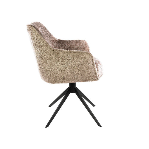 Giga Living Eetkamerstoel Pull - Zand - Draaibaar - Set van 2