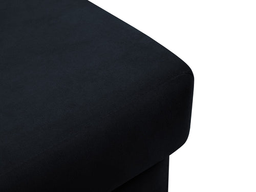 Cosmopolitan Design Poef Kyoto flueel, donkerblauw - 70x70x45cm