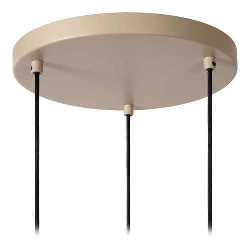Lucide hanglamp LAMBRES - 3xE27 - Taupe - vtwonen shop