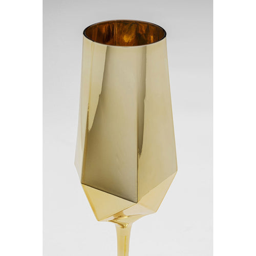 Kare Design Champagneglazen Diamond goud (4/Set)