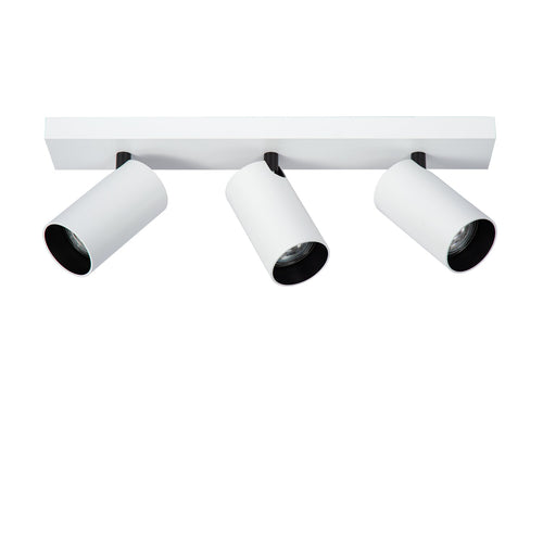Atmooz plafondlamp Era 3 - wit - zwart binnenin - 42 x 13 x H 12 cm - GU10