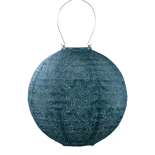 Lumiz solar lampion - marrakesh rond - 30 cm - petrol