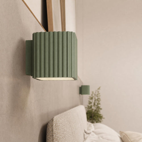 Sollux Lighting Plafondlamp RIFF 1 olijfgroen GU10 - 10x10x10cm