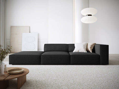 Cosmopolitan Design linker bank Arendal 4-zits, chenille, zwart - 102x262x70cm