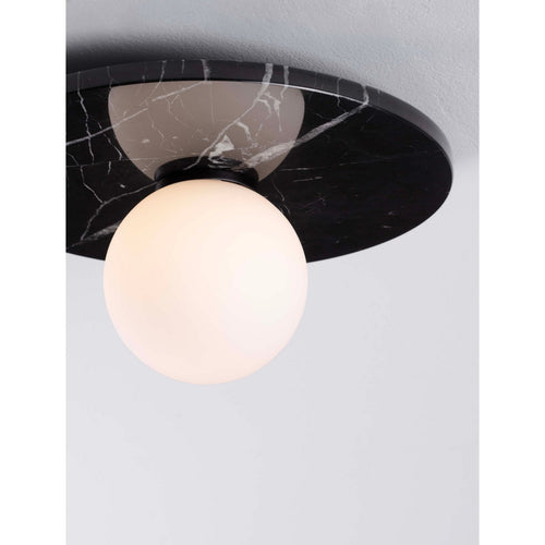 Nova Luce IDOR Bolvormige plafondlamp opaal, zwart, LED G9 1x5W