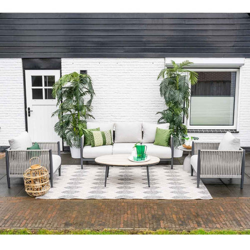 Diamo loungeset - 3-delig - carbon black - grey sand - valley sand