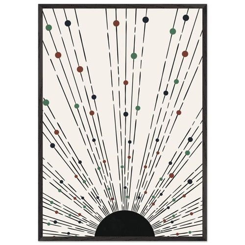 Artfulprints Poster met Lijst Boho wall art - Boho arches II   - 70x100 cm - Meerkleurig