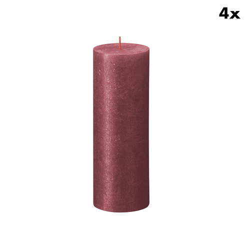 Bolsius rustieke kaarsen Shimmer - rood - 19cm - vtwonen shop