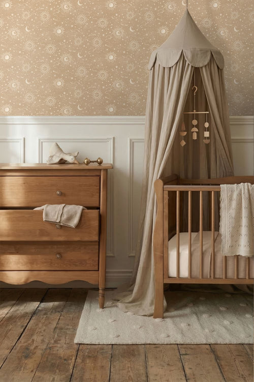 ESTAhome behang sterrenhemel beige - 50 x 900 cm - 132081