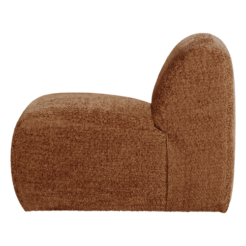 WOOOD 1-zits bank Mojo Base - Wollig - Roestbruin - 74x84x97
