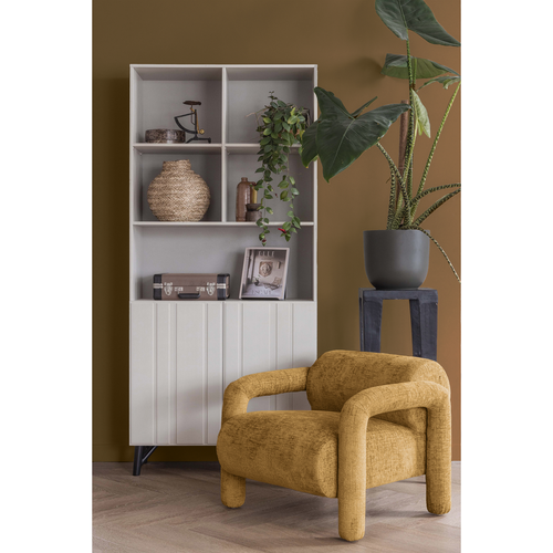 WOOOD fauteuil Lenny - Polyester  - Goud/Geel - 65x76x82 - vtwonen shop