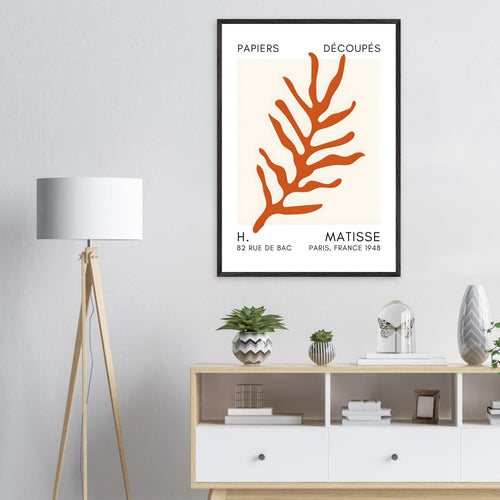 Artfulprints Poster Matisse – Ocean flora orange   - A4 21x29.7 cm - Oranje