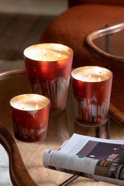 J-Line geurkaars Noa Bos - rood/goud - small - 50U - vtwonen shop