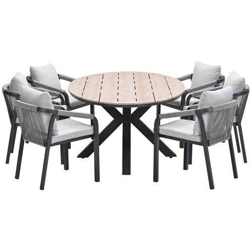 Garden Impressions tuinset Tarera - Tulli - taupe - 220x115 cm - 7-delig