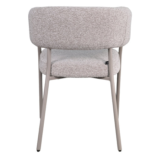 DÉJA Living Eetkamerstoel Malilla - Taupe Stof - Set van 2