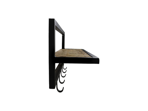 HSM Collection kapstok Acacia -  17  x 28   cm - hout zwart - vtwonen shop