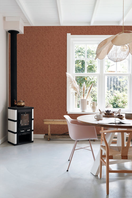 ESTAhome behang grafische lijnen terracotta bruin - 50 x 900 cm - 131415 - vtwonen shop
