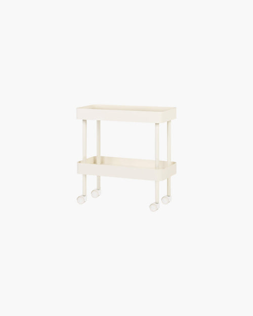 noo.ma Nolle Console 2-tier, metalen console 60 x 30 x 57,5 cm - Piazza Beige