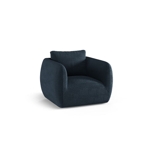 Cosmopolitan Design - Fauteuil Nimes boucle donkerblauw - 87x95.5x80cm