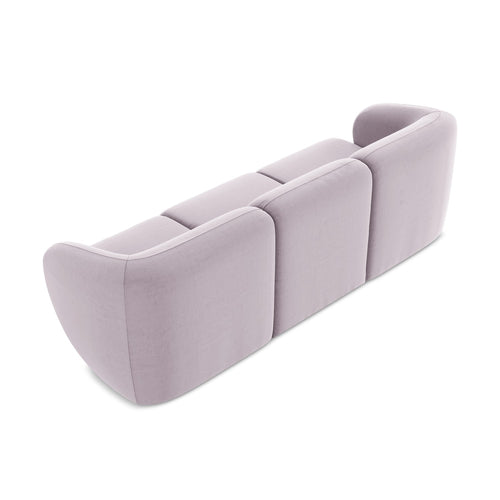 LaMiaSofa 3-zits bank Cervo - velours - lavendel - 244x94x75