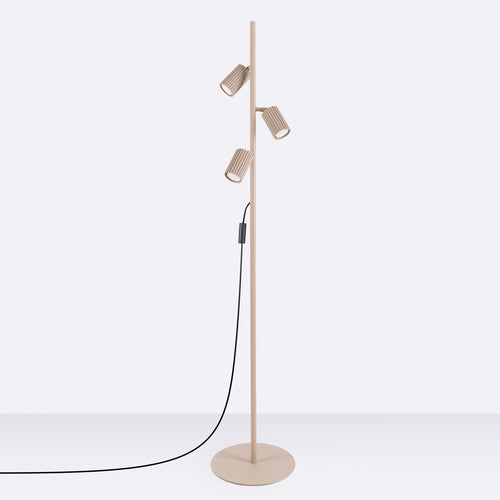 Sollux Lighting Vloerlamp KARBON 3 taupe - 30x30x155cm