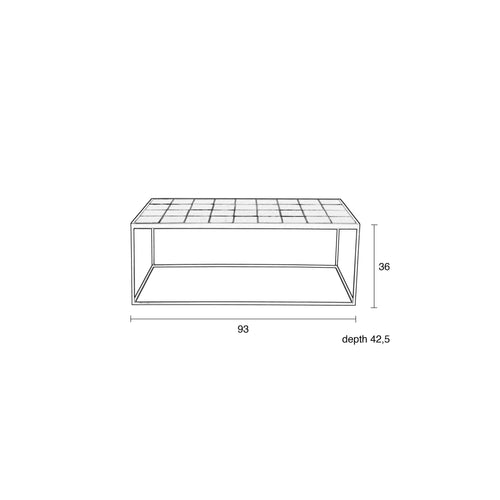 Zuiver Glazed Salontafel 93x42,5 cm Zwart - vtwonen shop