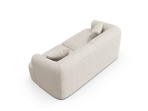 Cosmopolitan Design Modulaire bank Campi 2-zits, structurele stof lichtbeige - 90x180x70cm