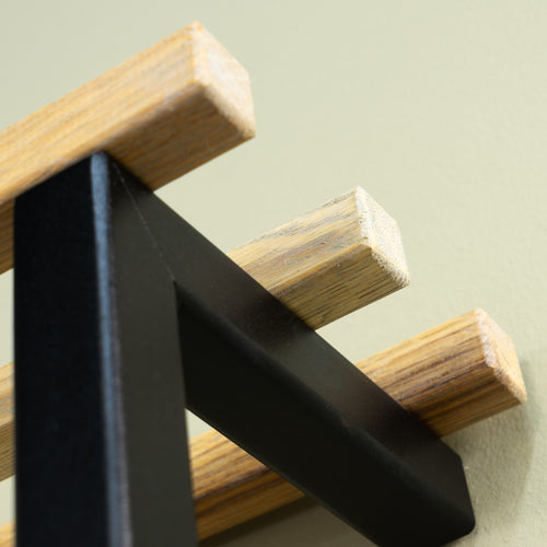 Spinder Design kapstok Rizzoli XS - Zwart / Eiken - 10 haken - vtwonen shop