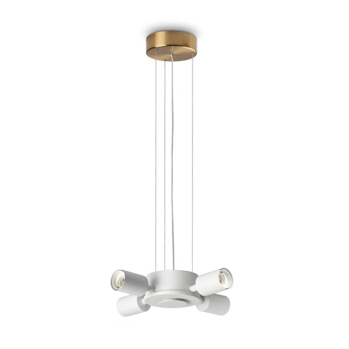 Ideal Lux SET UP Hanglamp met meerdere armen, messing, 4x E27