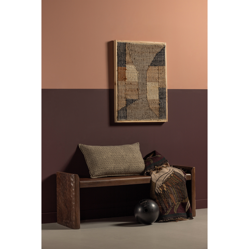 WOOOD bankje met bewerkte poot Prop - Hout - Bruin - 40x120x45 - vtwonen shop