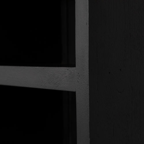 Giga Meubel Wandkast Xander - Zwart Mangohout - 80x45x220cm