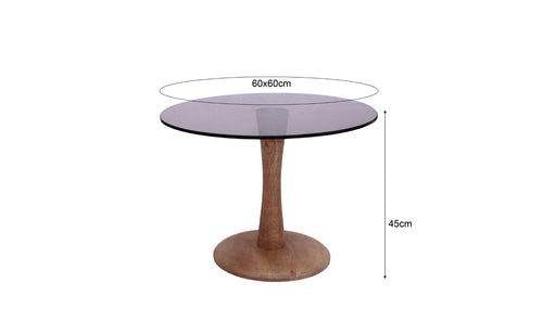 Brix bijzettafel Faye - bruin - 60x60x45