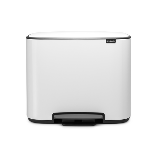 Brabantia Bo Pedaalemmer, met 2 binnenemmers, 11 + 23 liter - White