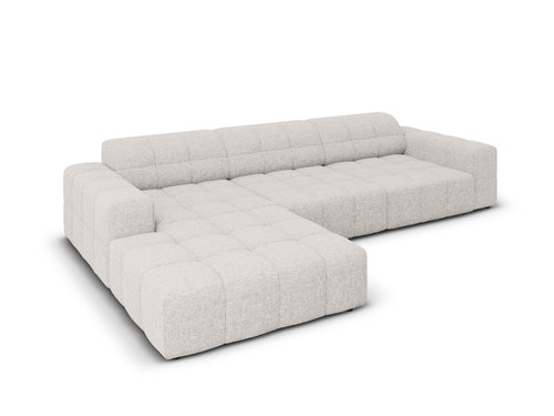 Cosmopolitan Design linker hoekbank Chicago 4-zits, chenille lichtgrijs - 167x294x78cm