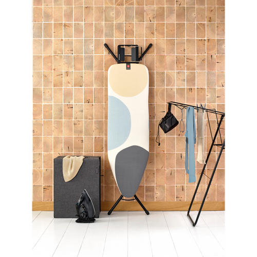 Brabantia Strijkplank B, 124x38 cm, strijkerhouder - Spring Bubbles