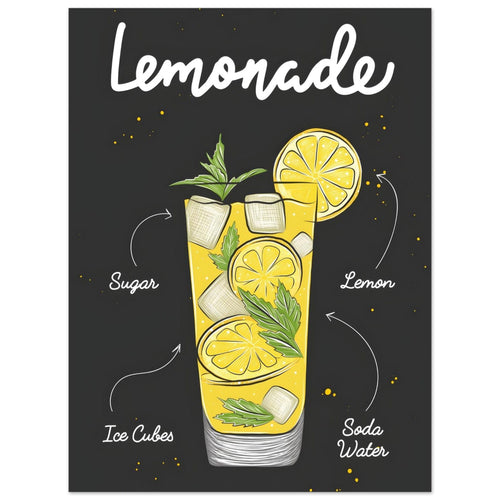 Artfulprints  Lemonade II – Illustratie   poster 30x40 cm