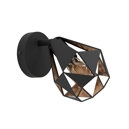 EGLO spot Carlton 7 - e27 - ø 16 cm - zwart/koper - staal - vtwonen shop