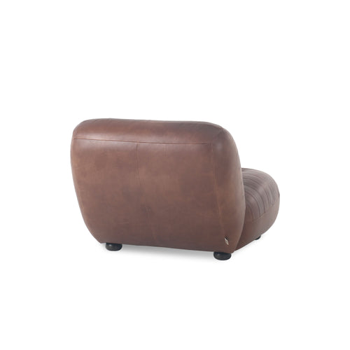 Dutchbone Wyatt Fauteuil Leer Chocolade Bruin - vtwonen shop