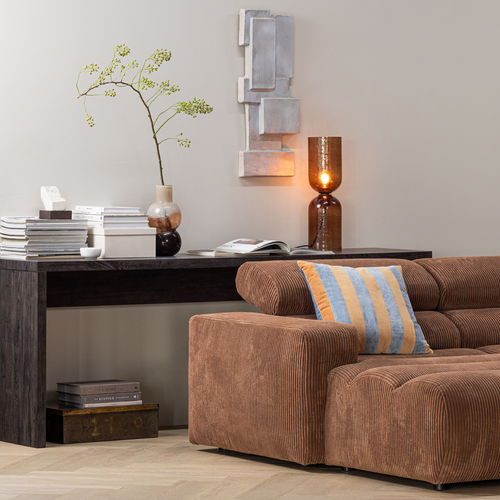 WOOOD sidetable Maan - MDF - Donkerbruin - 76x200x45