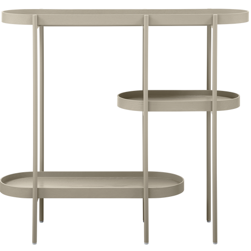 WOOOD widetable Noan - Hout/Metaal - Beige - 80x90x28 - vtwonen shop