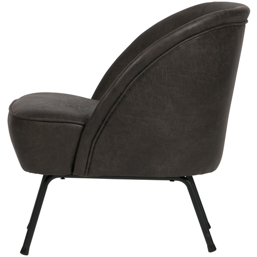 BePureHome fauteuil Vogue- Leer - Zwart - 69x57x70 - vtwonen shop