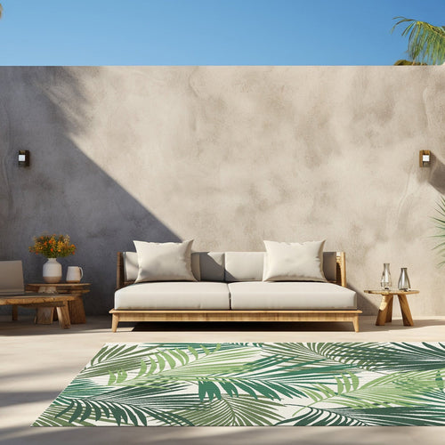 AFK Living vloerkleed Tropical - voor binnen en buiten - groen - 80 x 150 cm