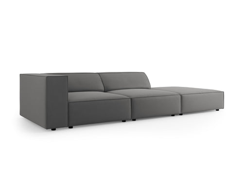 Cosmopolitan Design Rechte bank Arendal 4-zits, flueel, cement - 102x262x70cm